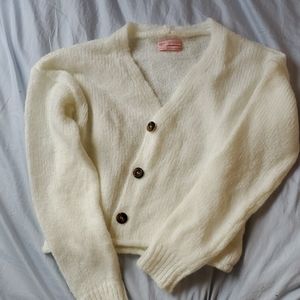 White Cropped Cardigan - Urban Outfitters